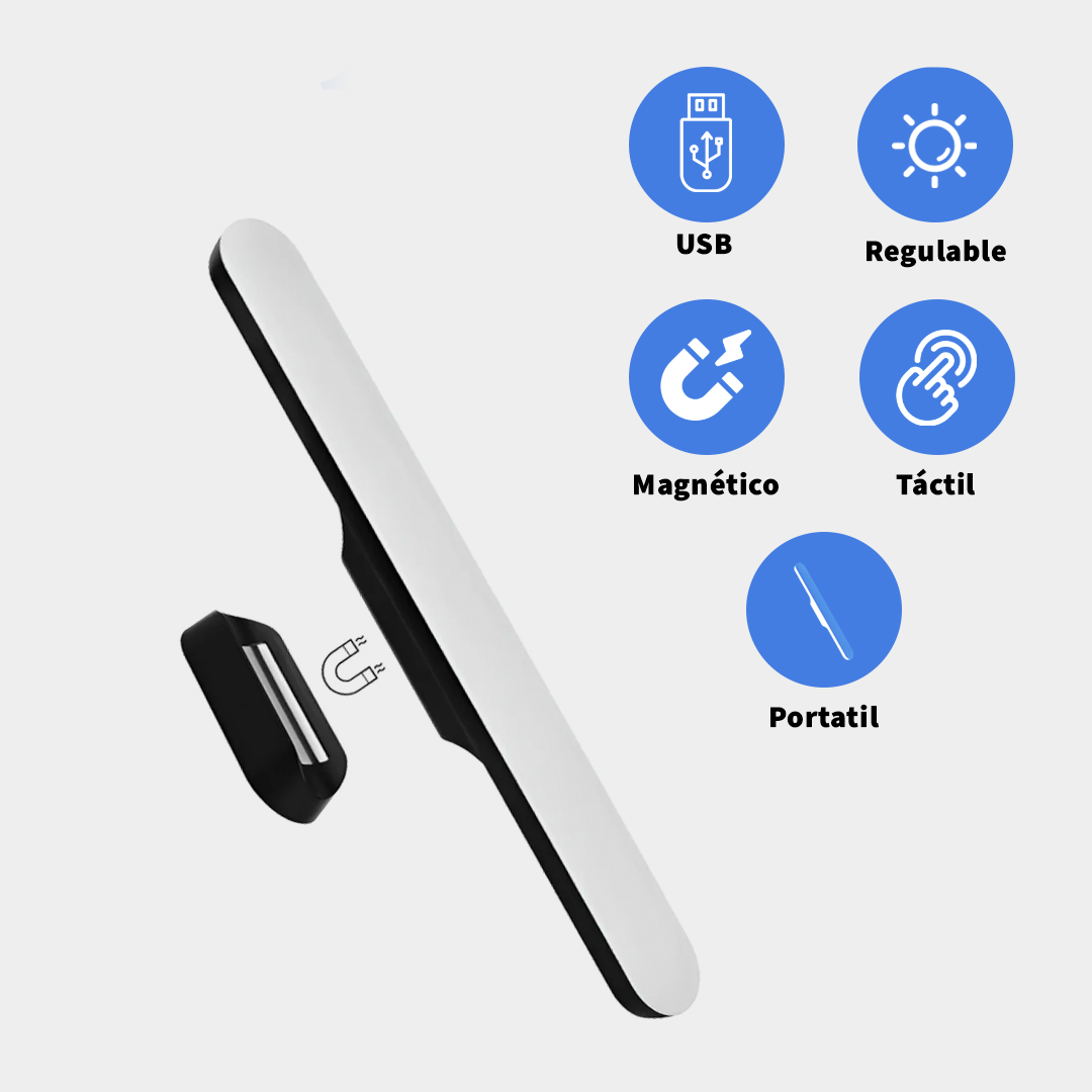Barra Lampara De Luz Led Magnetica Recargable 3w