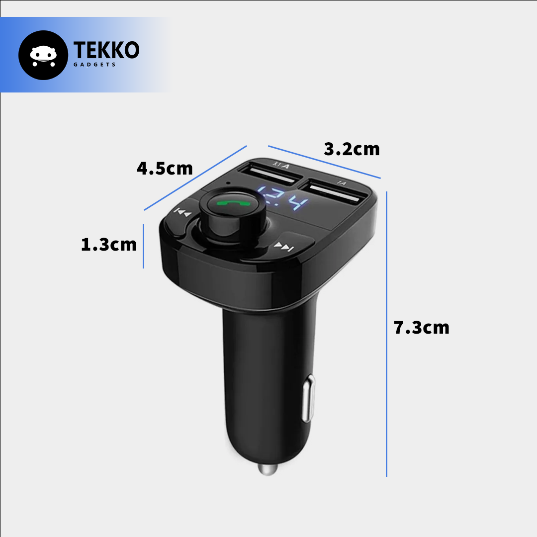 Transmisor Bluetooth X8 para Auto | Llamadas y Música Manos Libres