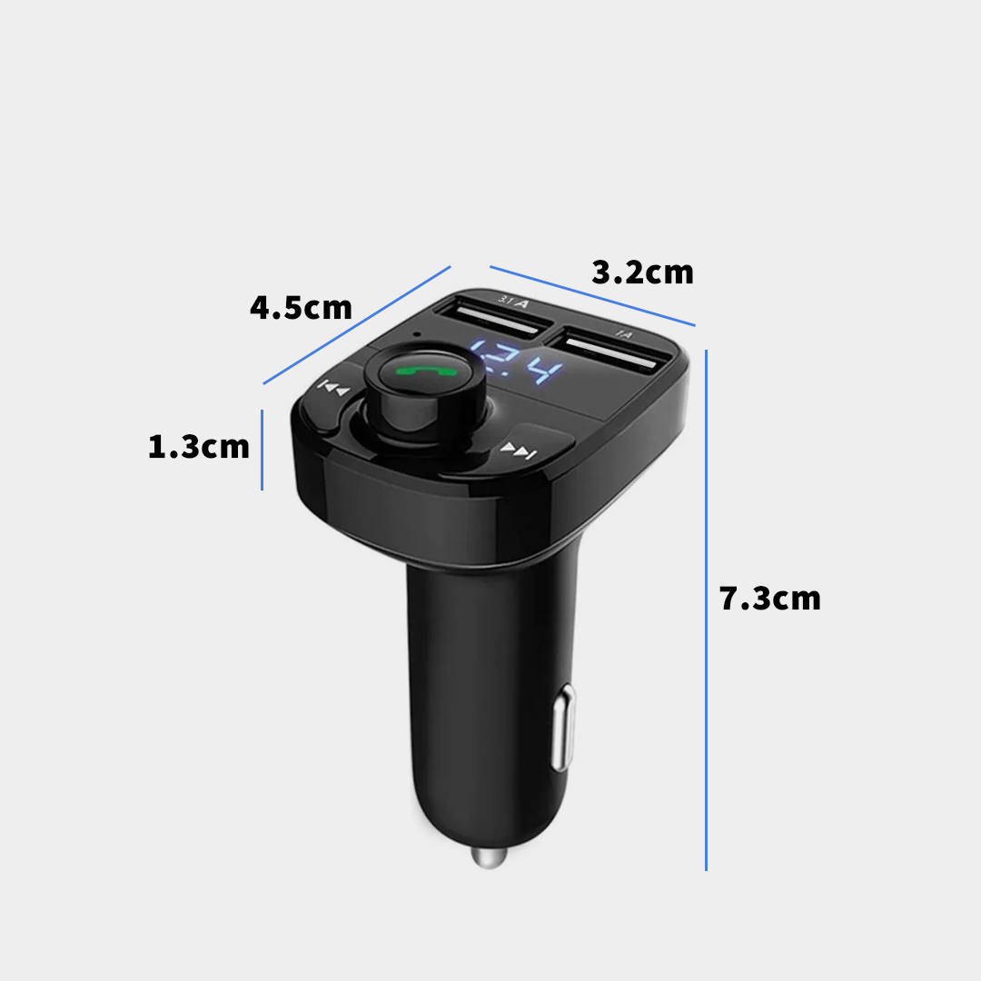 Transmisor Bluetooth X8 para Auto | Llamadas y Música Manos Libres