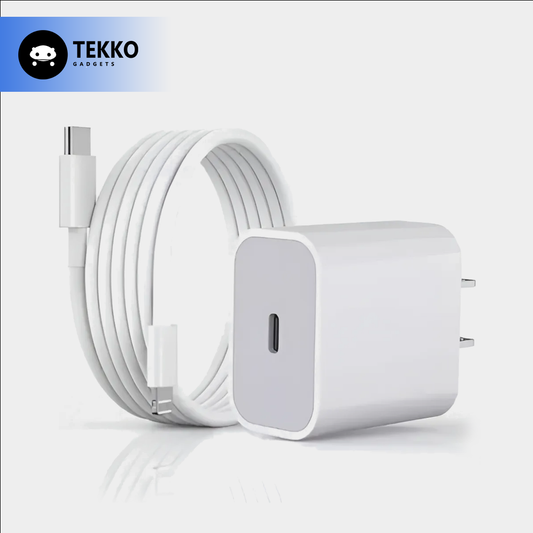Cargador iPhone Carga Rápida 20W | USB-C + Cable Lightning 1m