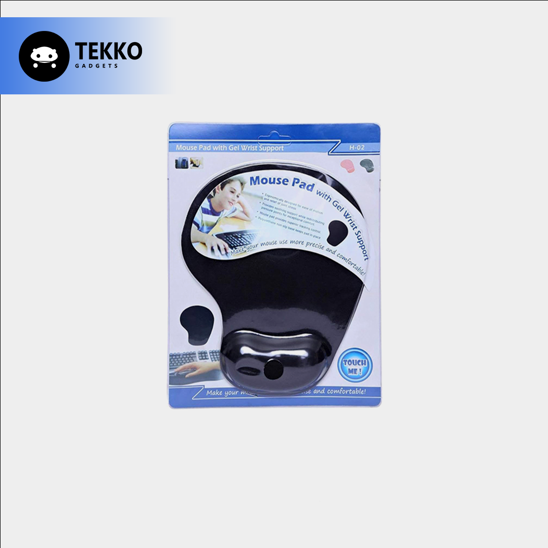 MOUSE PAD BLISTER ERGONOMICO NEGRO