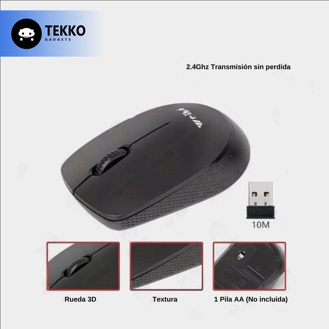 Mouse Inalámbrico 2822 Negro