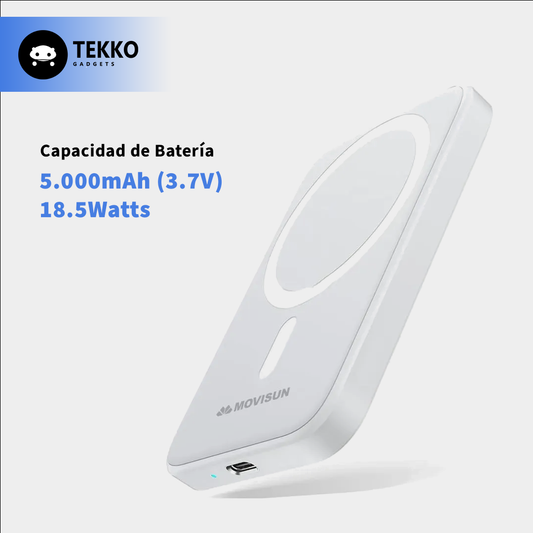 Powerbank Movisun i500 para iPhone – 5.000 mAh Magnético e Inalámbrico