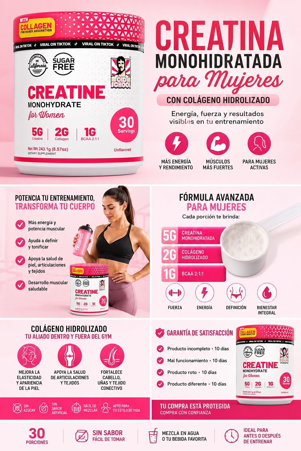 Creatina Monohidratada para Mujer